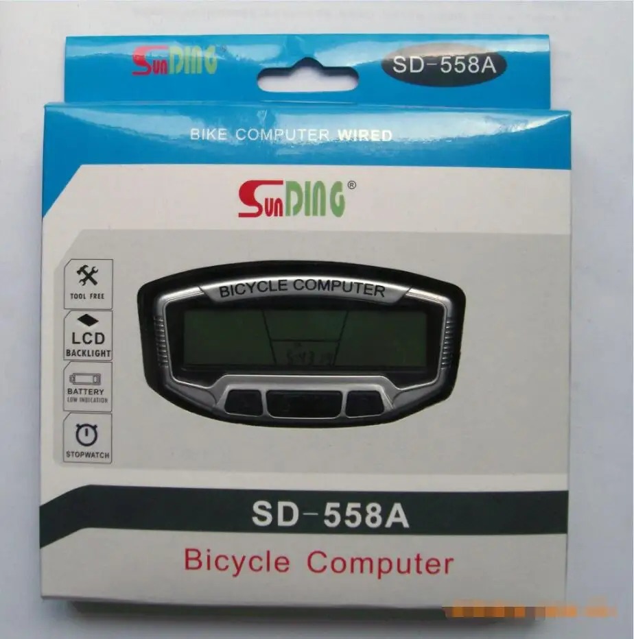 Sunding SD-558A Водонепроницаемый LED велосипед компьютер Многофункциональный