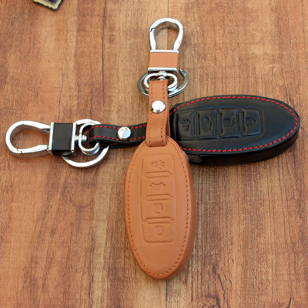 Автомобильный чехол для ключей из натуральной кожи с дистанционным управлением