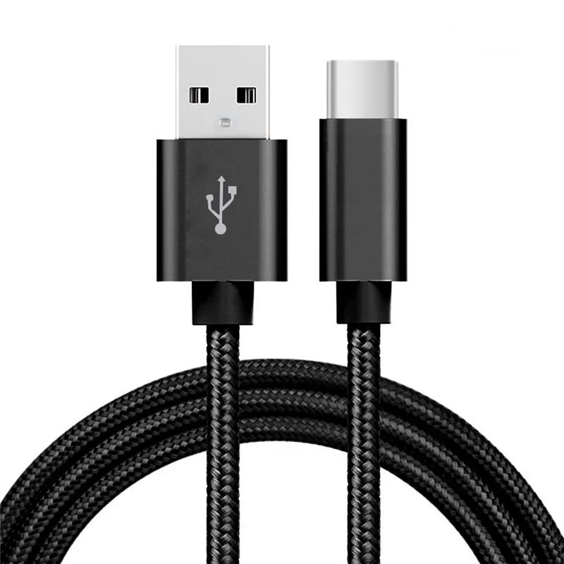 Черный 3 м 5 ⑤ упак. в 2.4A USB C нейлоновый кабель для зарядного устройства Samsung S10/LG