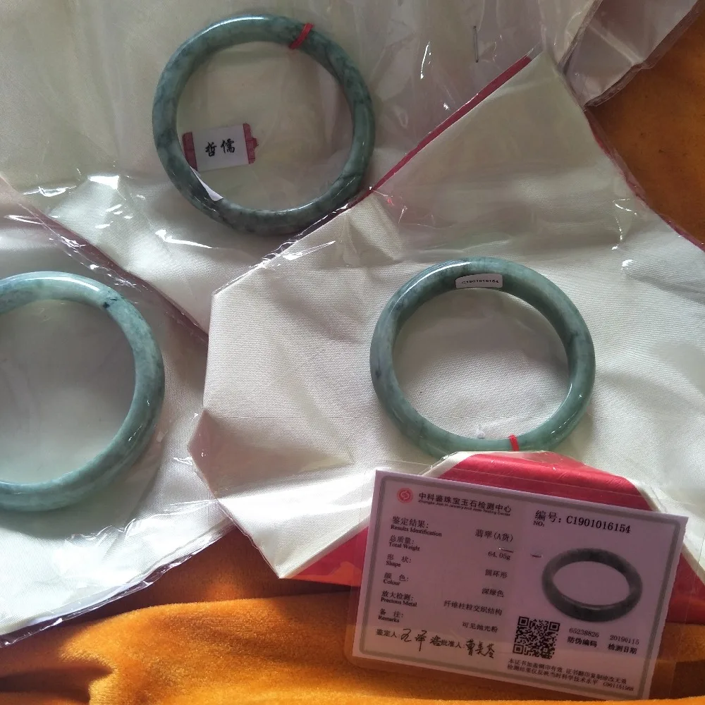 

Zheru Jewelry Pure Natural Jadeite Bracelet Natural Pure Green 54-62mm Female Princess Bracelet A Class A Certificate