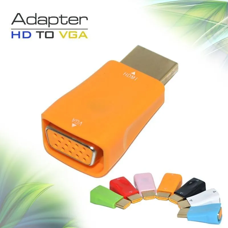 Портативный HD to VGA Adapter цифро-аналоговый преобразователь Беспроводной мужчин и