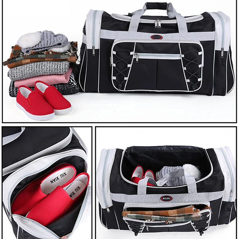 Waterproof Men Travel Bags Carry on Luggage Fitness Duffel Portable Travel Large Weekend Bag Crossbody Handbag