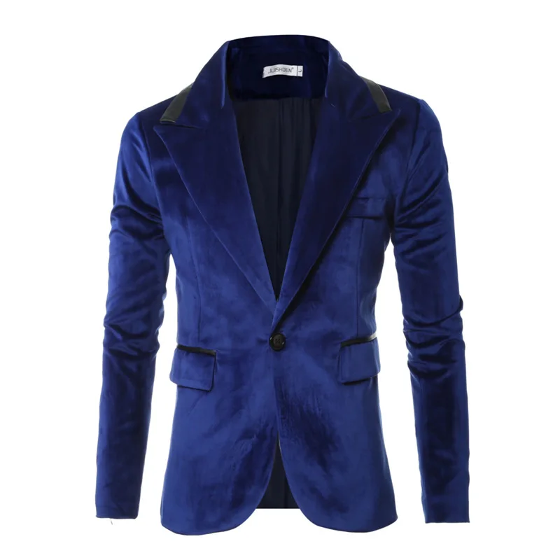 2019 New Autumn Men's fashion formal handsome Suede suit jacket business casual wedding Dress Plus size stage costumes | Мужская