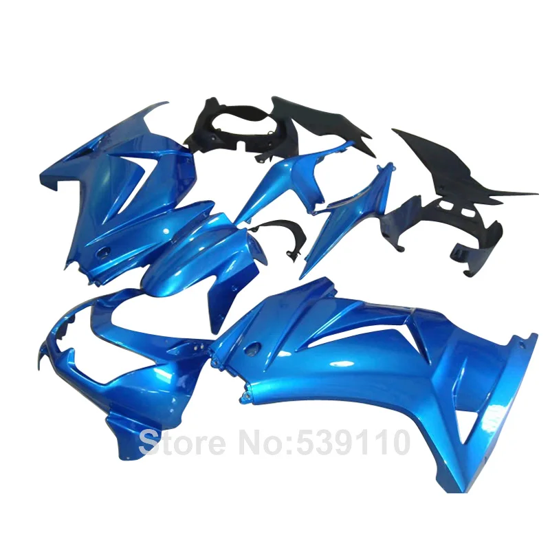 Комплект обтекателей для Kawasaki ninja 250r Небесно Голубой Черный 2008 2014 EX250 08 09 10 11 12 13 14