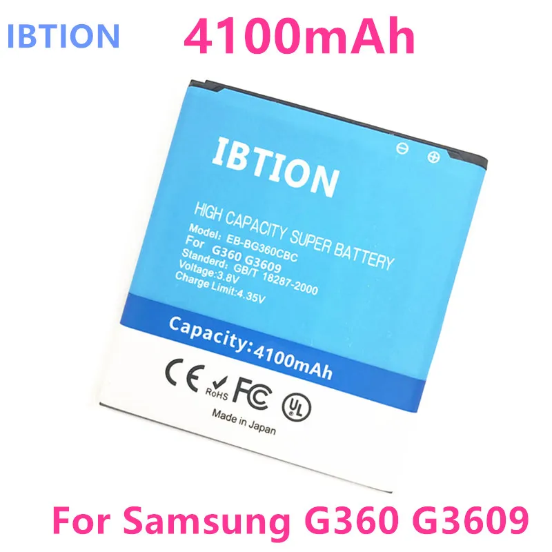 4100 мА/ч EB-BG360BBE EB-BG360CBC Батарея для samsung Galaxy Core Prime G360 G3608 G3606 G3609 J2 Win 2 Duos ТВ SM-G360BT |