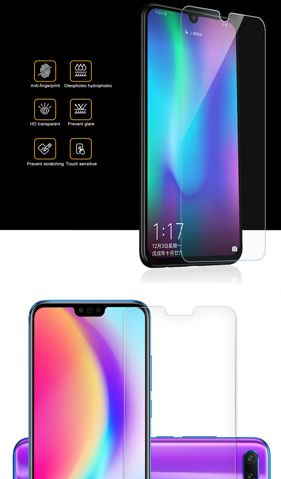 Закаленное стекло для экрана 9H для huawei P30 P20 Pro P10 Plus, усиленная защита для стекла для huawei P smart Mate20 Lite 20X, стеклянная пленка