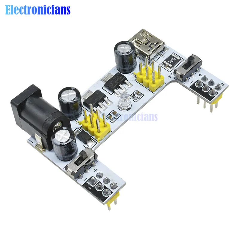 2 шт. MB102 мини USB интерфейс макетная плата блок питания Белый DC 7-12 В канала MB-102