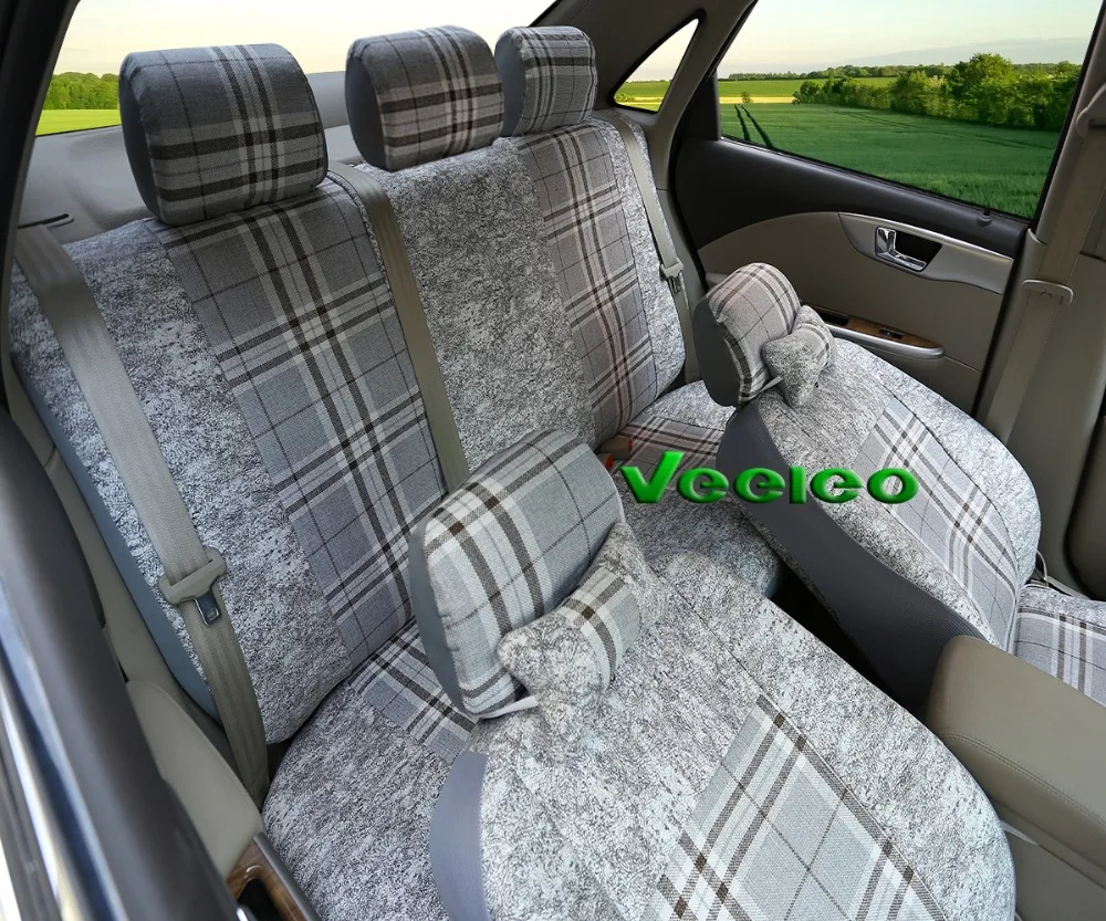 Veeleo + 6 Цветов Универсальный Автомобилей Чехлы Для Geely Emgrand x7 gc6 ec7 mk ck 3D Лен Материал