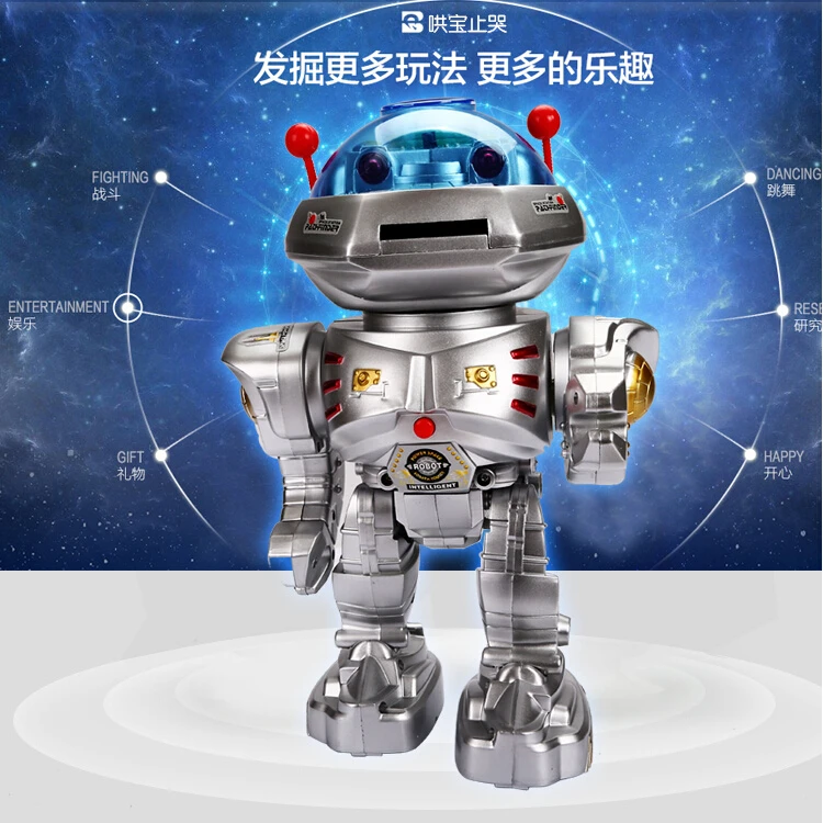 RC Умный Робот Игрушка 360 Вращающихся Танцы Музыкальный Прогулки Электронная Для