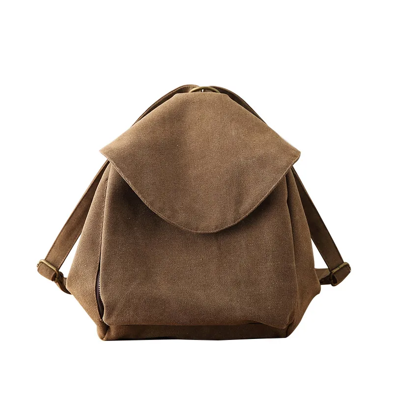 Женский Повседневный холщовый рюкзак маленький ручной работы из ткани новый