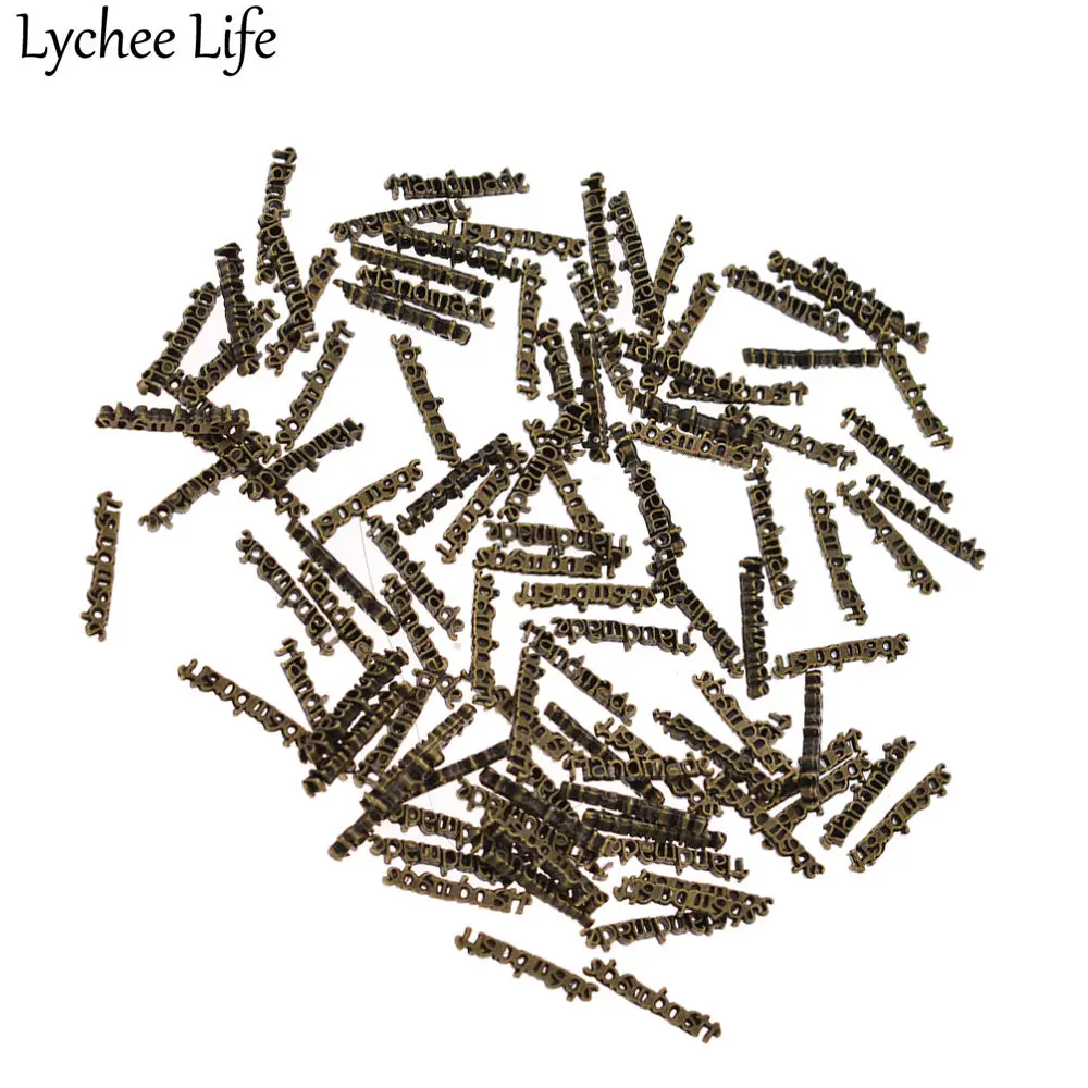 Lychee Life 100 шт. этикетки ручной работы из сплава для одежды, металлические Швейные аксессуары для дома с фабрики, поделки ручной работы, новое поступление - Цвет: 2