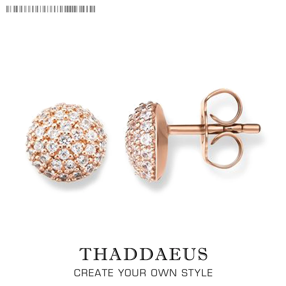 Серьги гвоздики цвета розового золота модные блестящие ювелирные украшения для