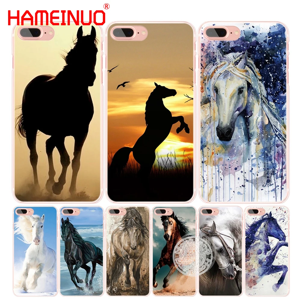 HAMEINUO красивый чехол для мобильного телефона с рисунком лошади iphone 4 4s 5 5s SE 5c 6 6s 7 8 X
