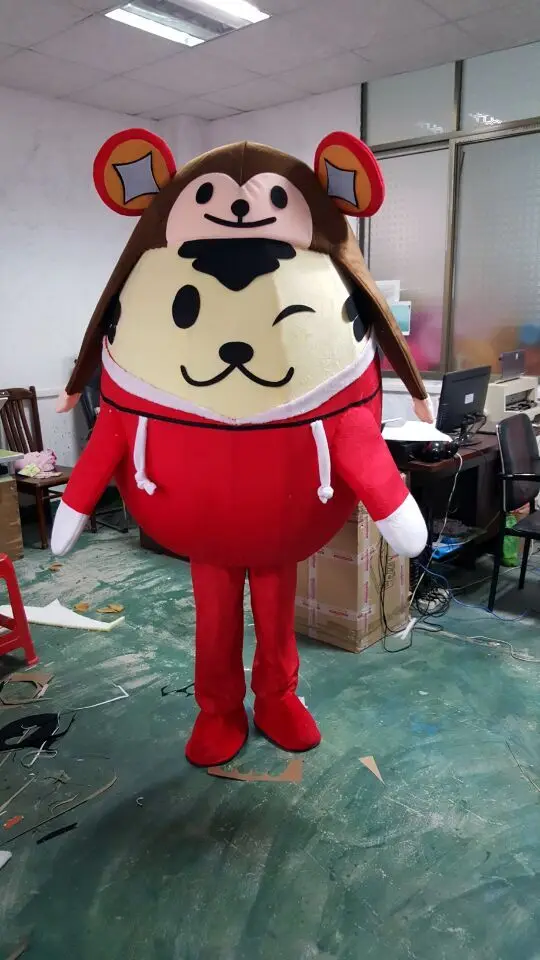 Моль талисмана Мышь сусликов Mascotter с мультипликационным принтом Нарядное платье