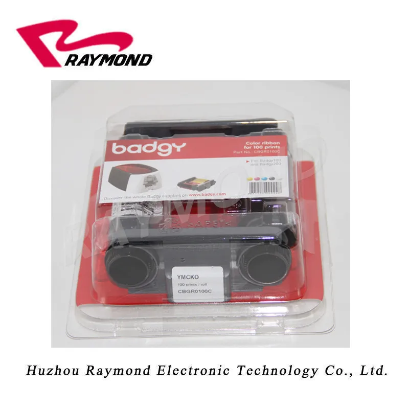 Оригинальный Evolis Badgy 200 принтер для карт YMCKO цветная лента-100 принтов Badgy100 CBGR0100C