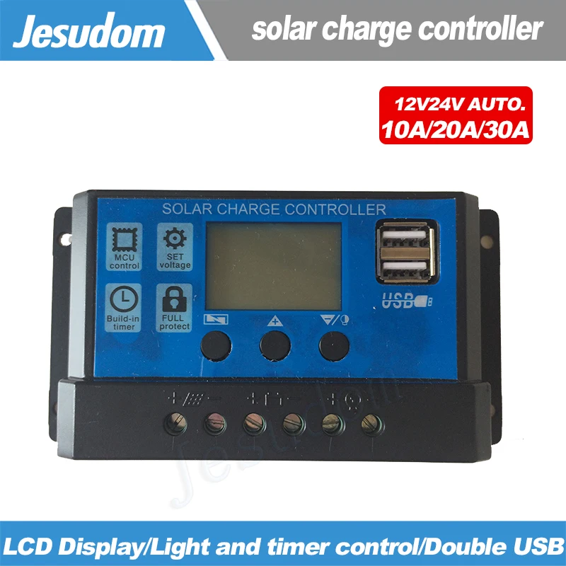 60A 50A 40A 30A 20A 10 ампер 12V 24V режимы Auto, PWM солнечные регуляторы PV с ЖК-дисплей Дисплей и 5В USB для Солнечные энергетические установки