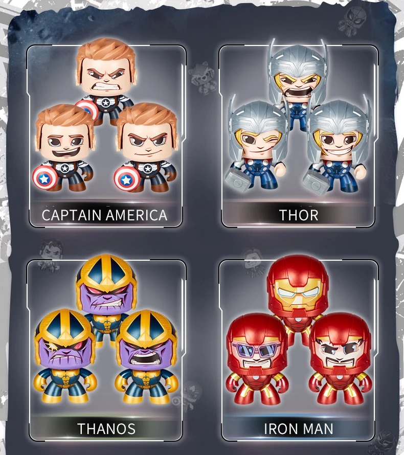 Hasbro Marvel Mighty Muggs сменная кукла Халк Капитан Америка танос Человек-паук фигурка детская игрушка подарок