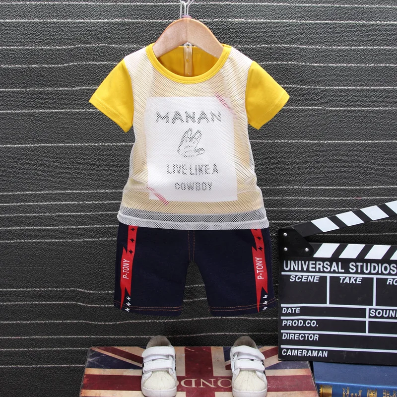 Baby Boys Clothing Sets Summer 2019 Toddler Tops+Shorts Pants Clothes Kids sports suit kids 2pcs clothes outfits |