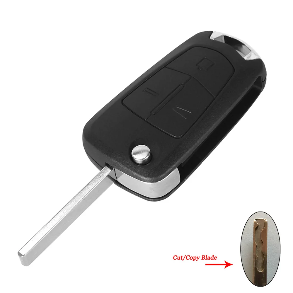 KEYYOU Cut Blade 2 кнопки для Vauxhall Opel Corsa Astra Vectra Signum откидной пульт дистанционного управления складной Автомобильный Брелок чехол в виде ракушки стиль - Количество кнопок: 3BT Cut Blade