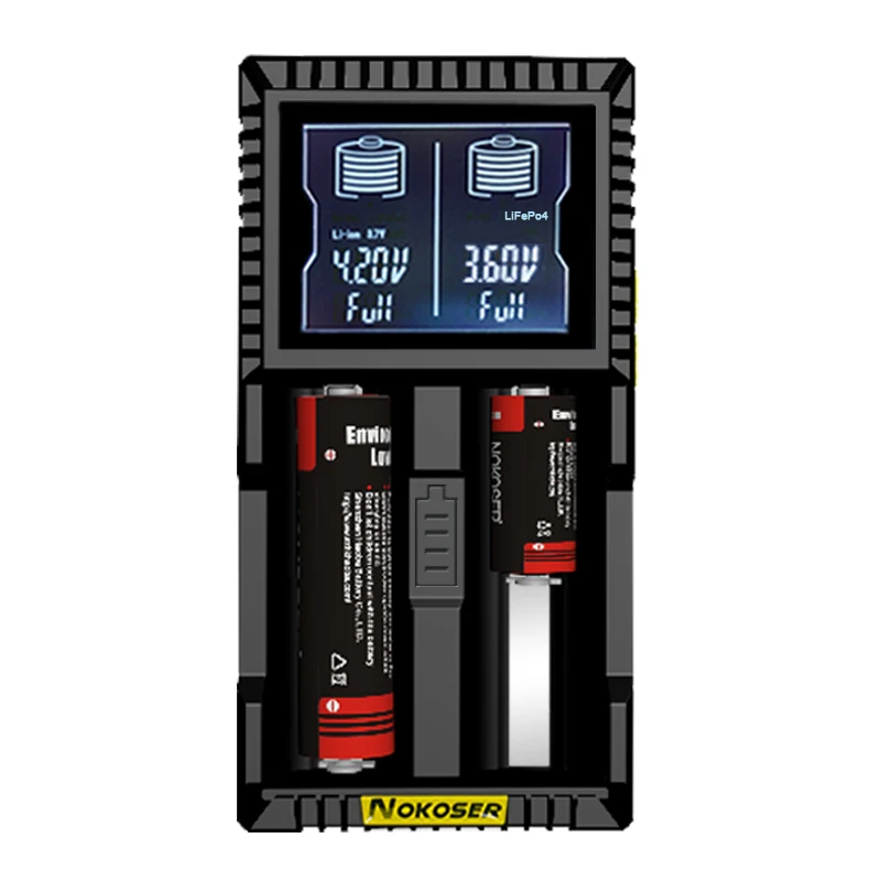 Original D2S Universal LCD Screen Display VC2 Battery charger for 10440/16340/14500/14650/17670/18350/18500/18650 |