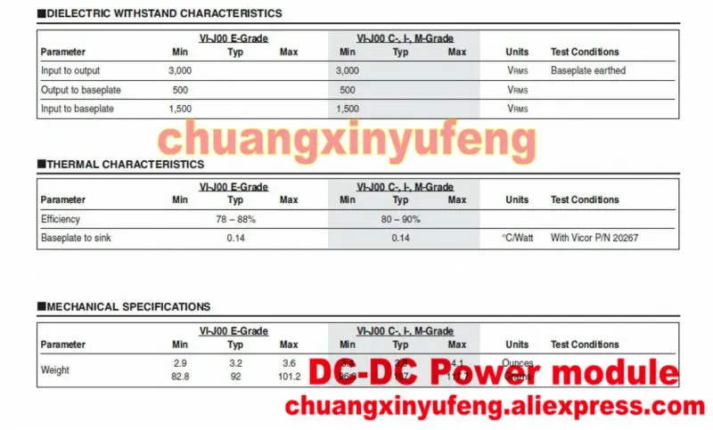 VI-J72-CY VI-J72-EY VICOR Mini DC-DC Step-down Converter module DCinput250V-output15V50W3.33A изолированный модуль питания