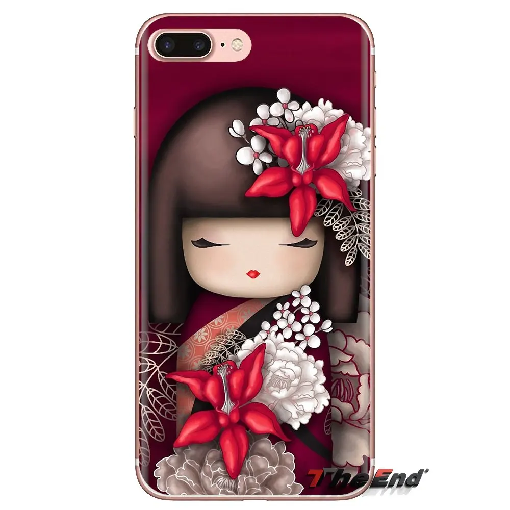 Мягкие прозрачные чехлы для Huawei Mate Honor 4C 5C 5X 6X 7 7A 7C 8 9 10 8C 8X 20 Lite Pro kawaii Japanese Kokeshi Doll |