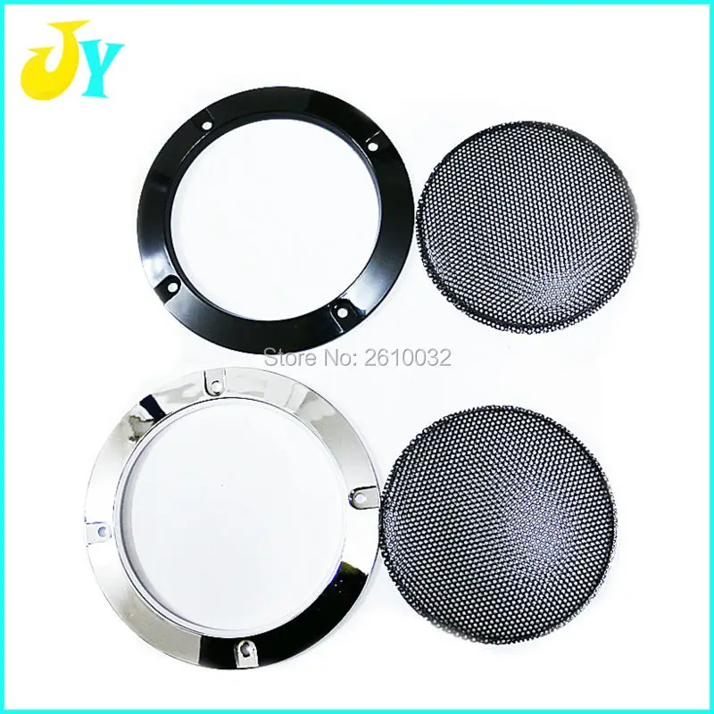 100 pcs 4 inch Speaker net-plated speaker cover with black metal net and outer-ring Black coloured plated plastic,Speaker grill
