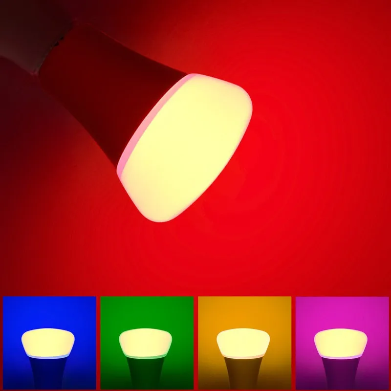 

1pcs RGBW 10W Aluminum Light E27 LED Smart Bulb Remote Control Memory Function RGB W LED Bulb Stage Lamp AC85-265V