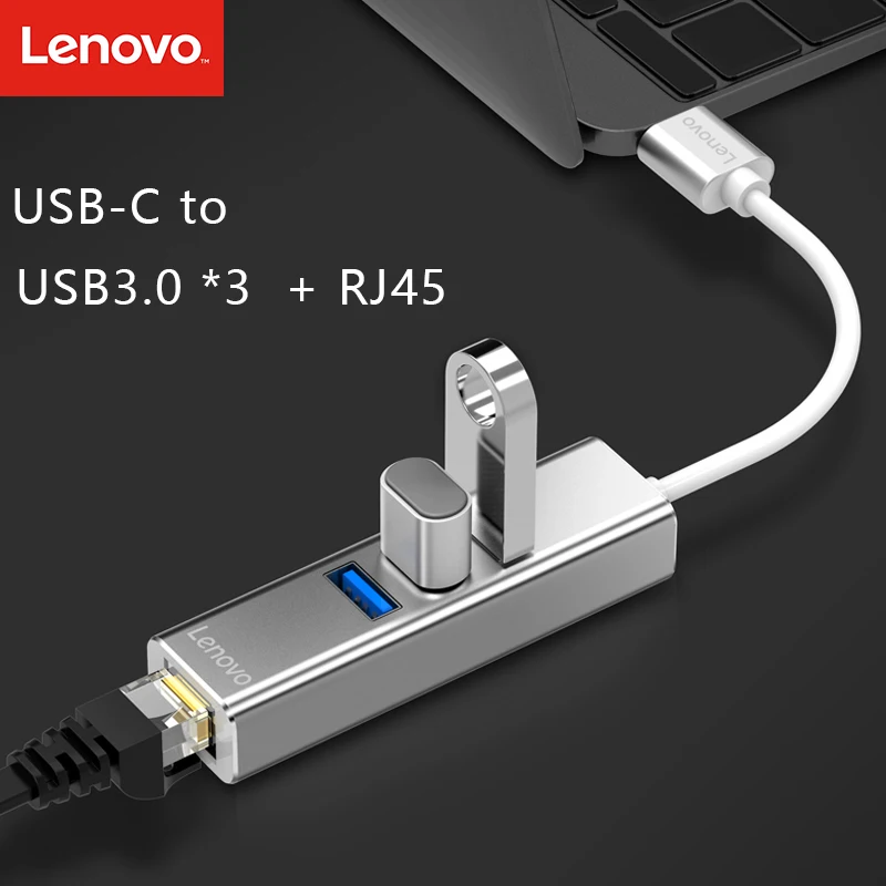 Lenovo 3 Ethernet RJ45 USB 0 концентратор usb3.1 type c USBc в порта usb гигабитный LAN адаптер для apple