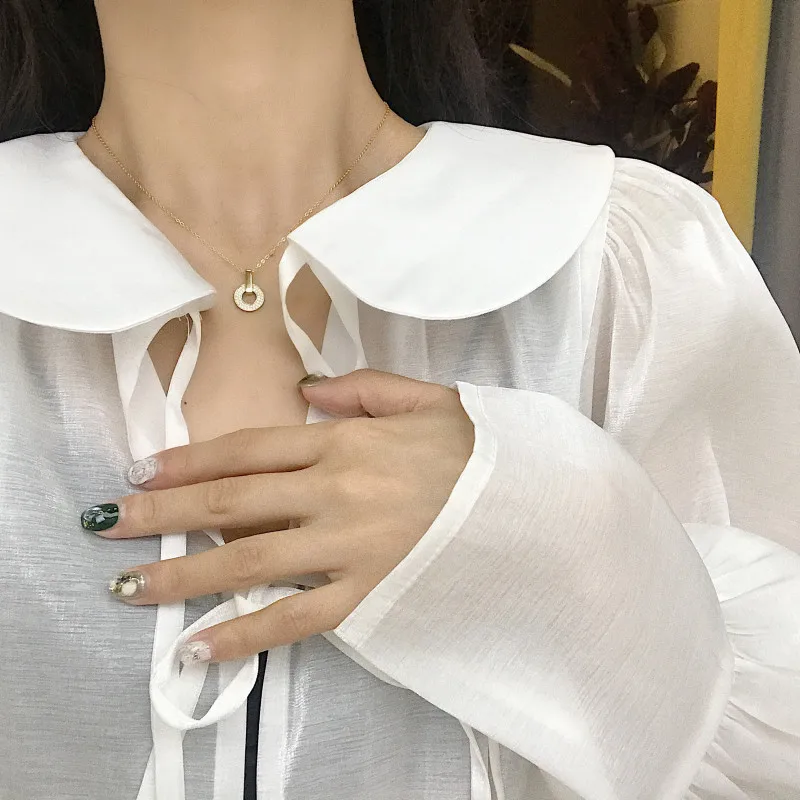 Цепочка с подвеской из серебра 925 пробы цирконом | Украшения и аксессуары