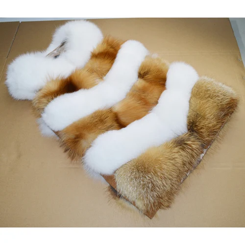 red fox white fox Горячая Распродажа, женский жилет из натурального Лисьего меха, осенне-зимний качественный теплый жилет из натурального Лисьего меха, женский жилет для натуральный мех лисы - Цвет: red fox white fox