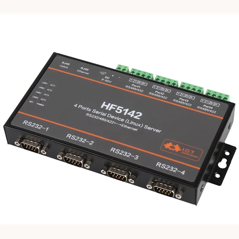 Серверное устройство с 4 портами система Linux RS232/RS485/RS422 для Ethernet конвертера TCP IP Telnet