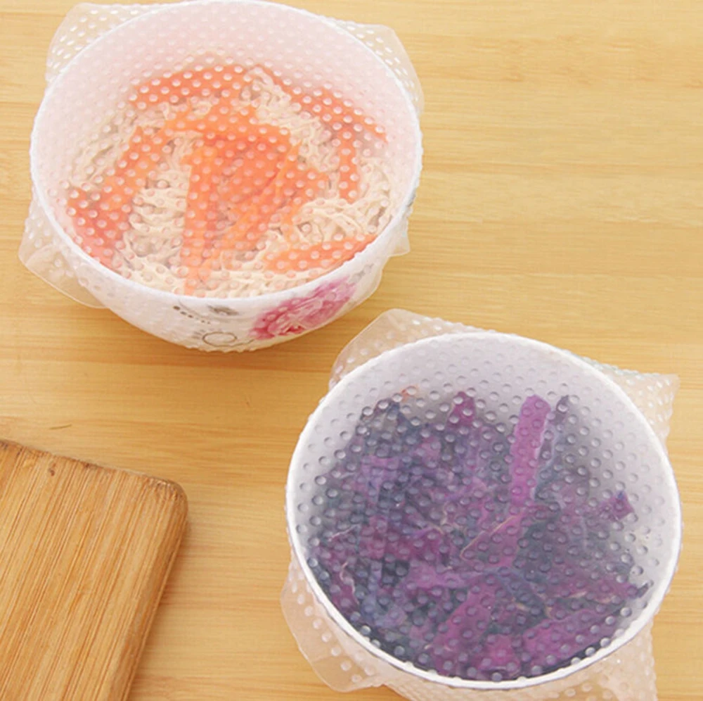 1pcs Silicone Wrap Seal Food Grade Keeping Fresh Reusable Stretch Vacuum Bowl Cover Lid Home Kitchen Tool | Дом и сад