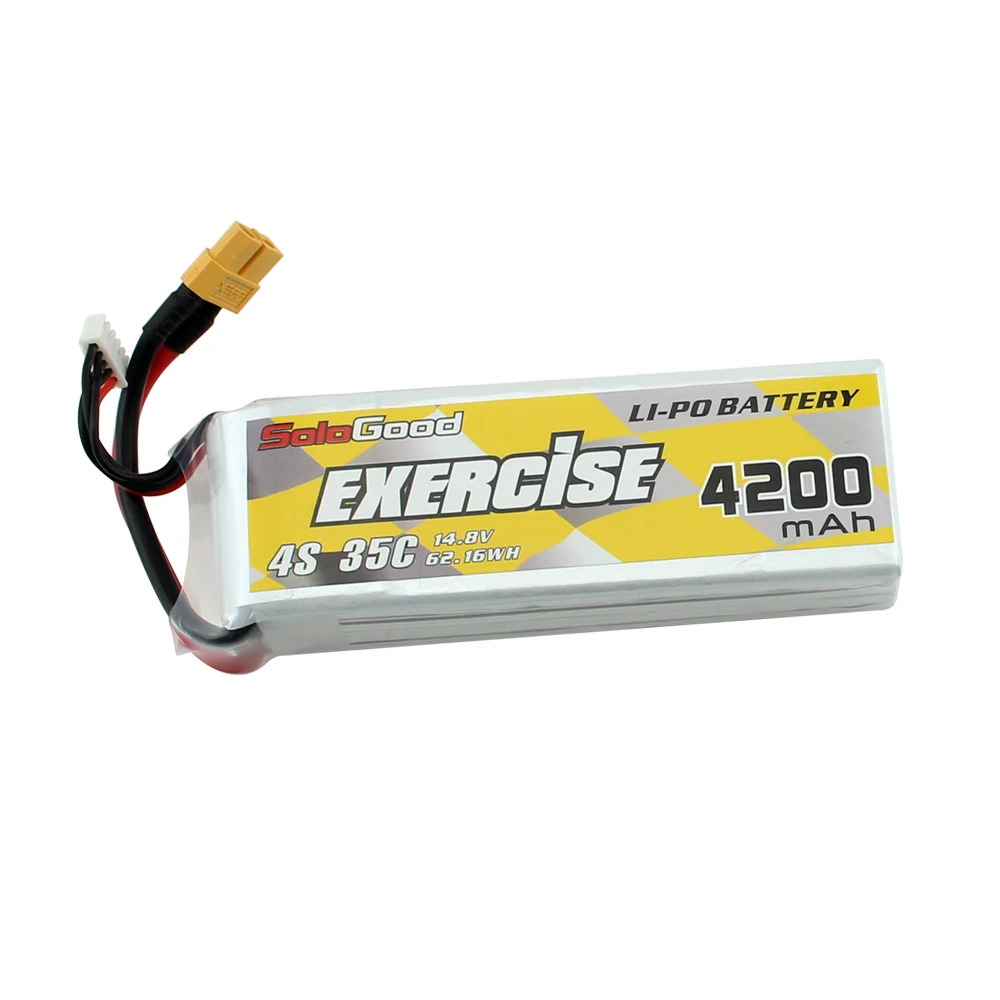 SoloGood 4S Lipo батарея 14 8 V 2200mAh 25C 2600mAh 3300mAh 4200mAh 5200mAh 35C XT60 T вилка|Детали и аксессуары| |