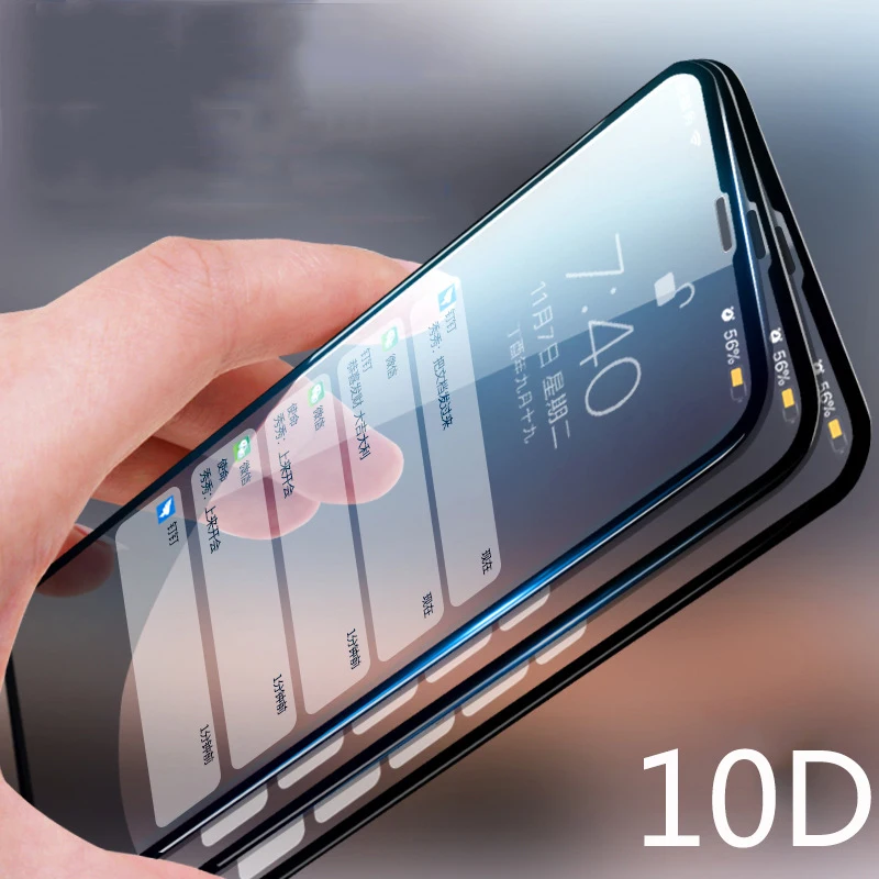 10D полноэкранное Защитное стекло для iPhone XR XS MAX 6 6s 7 8 PLUS закаленное X | Мобильные