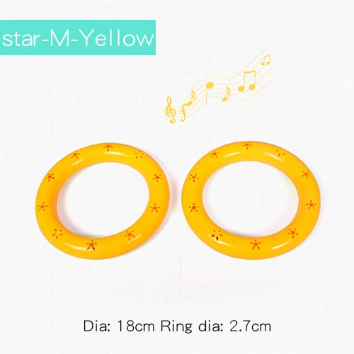 18star Yellow M Ruizhi Детские звуковые гимнастические кольца для детского сада Утренние упражнения на открытом воздухе спортивные игрушки школьные игры Детские игрушки RZ1056 - Цвет: 18star Yellow M