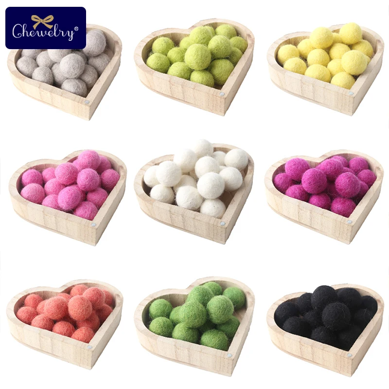 10pc 20mm Colorful Round Wool Felt Balls Pompom Balls For Diy Girls Room Party Wedding Decoration Fetl Balls Products Gift Toys images - 6
