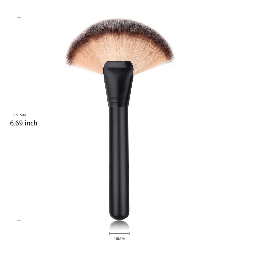Мягкий большой вентилятор Форма порошок щетку Pro Фонд Румяна Контур кисти
