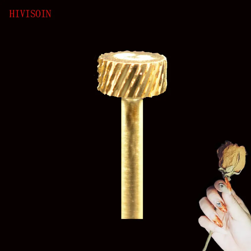 

1pcs HIVISOIN Carbide Nail Drill Bit - 2-Week Backfill Bit - C (60050010) Gold