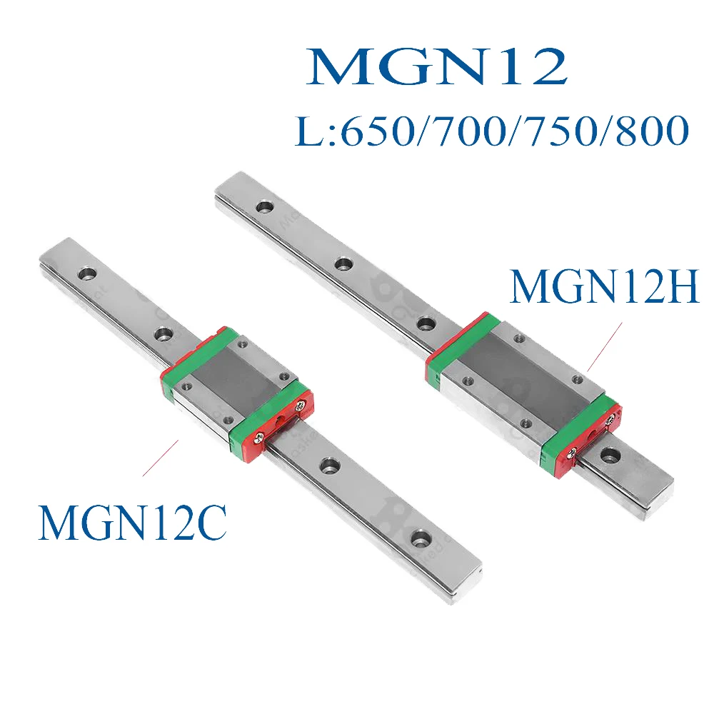 Новые 12 мм линейные направляющие MGN12 650/700/750/800 + MGN12H или MGN12C каретки 3d принтер части