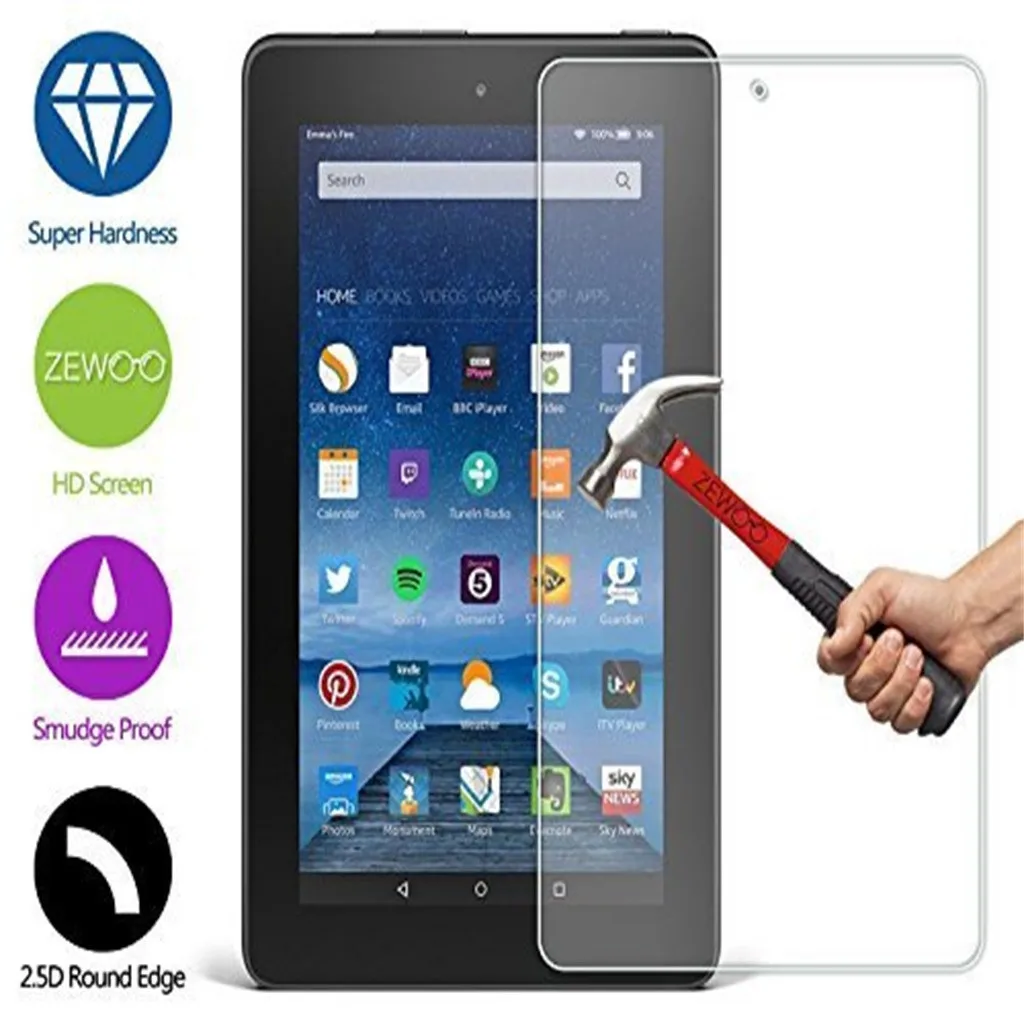 2 шт. Защитная пленка для экрана Amazon New Fire 7 2019 HD из закаленного стекла защитная