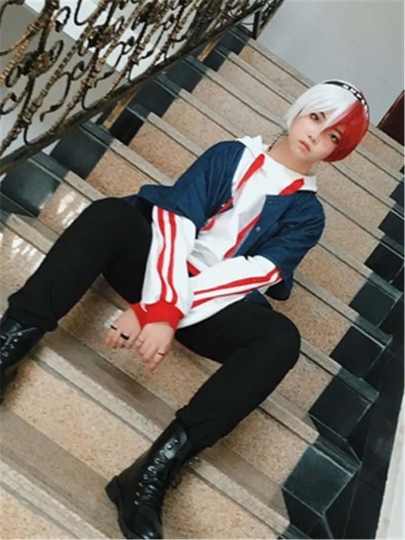 Boku No Hero Academy Todoroki Shoto толстовки Косплей Костюм мой герой Academy пальто толстовки полный комплект парик для мужчин девочек мальчиков женщин