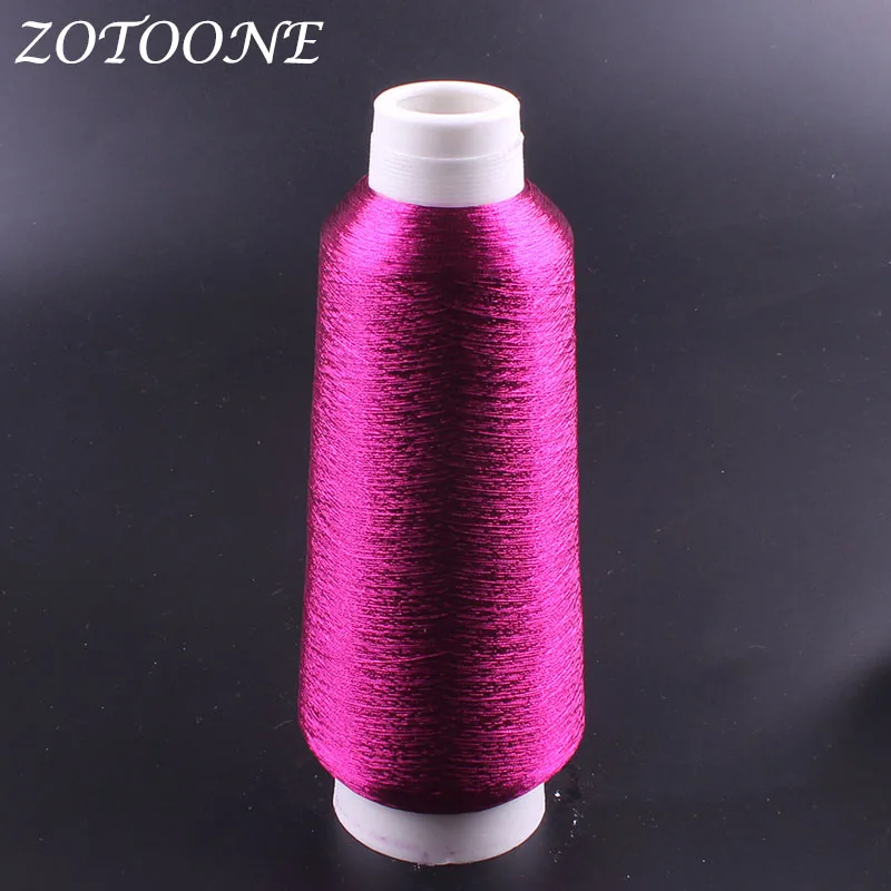 Металлическая швейная нить ZOTOONE Fine 3000 м в катушке Золотая машинная нитки для