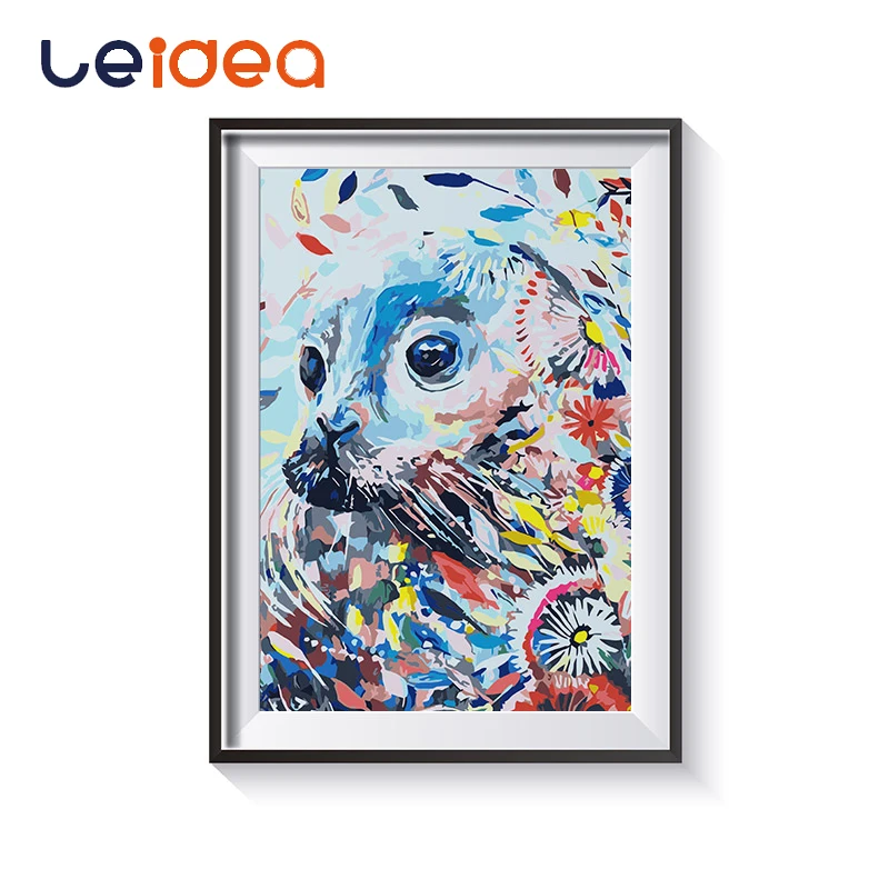 Раскраска по номерам на холсте красочная печать животные Aall художественные