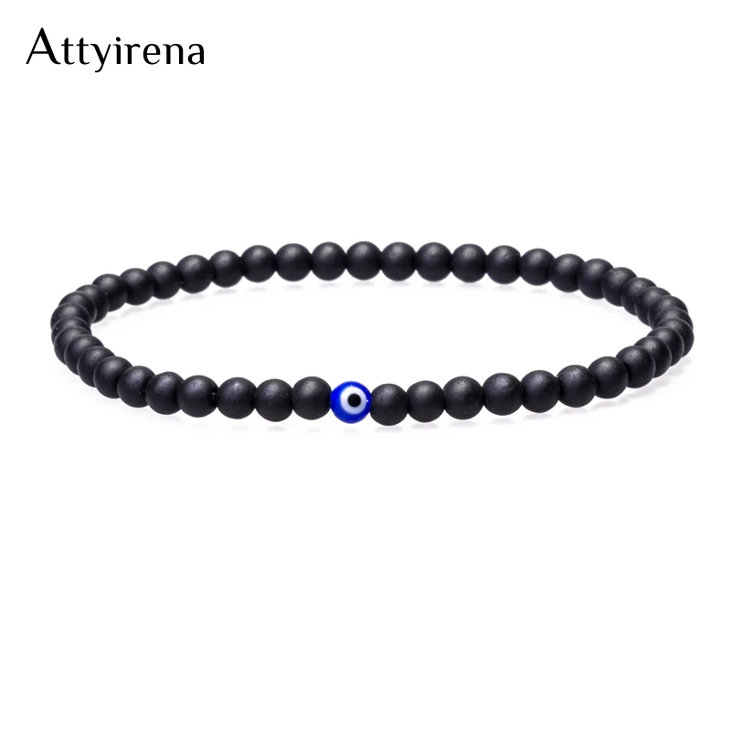 Новинка 2018 модные черные браслеты из натурального камня для глаз женщин