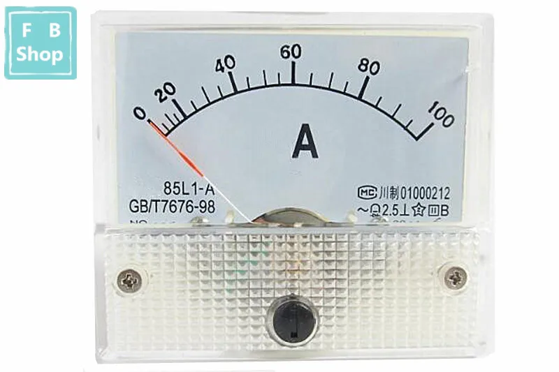 1 шт. 85L1 100A 150A 200A 300A 400A 500A AC Панель метр аналоговый амперметр циферблат измеритель тока - Цвет: 100A