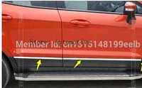 high quality stainless steel chrome side door body molding lid cover trim 4pcs fit for ford ecosport 2013 2014 2015 2016