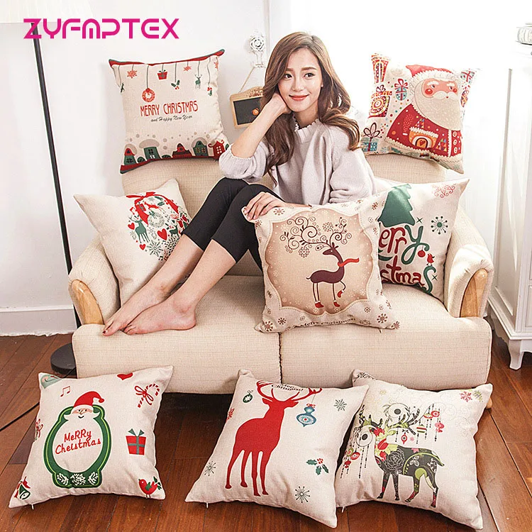 ZYFMPTEX Рождественская серия наволочек с животными праздничное украшение для