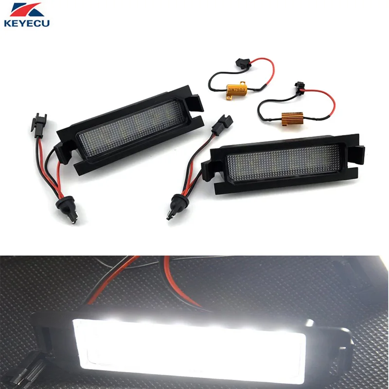 KEYECU 2 шт. 12 В 6500K белый 18SMD Белый светодиодный номерной знак для Hyundai I30 5D хэтчбек Wagon