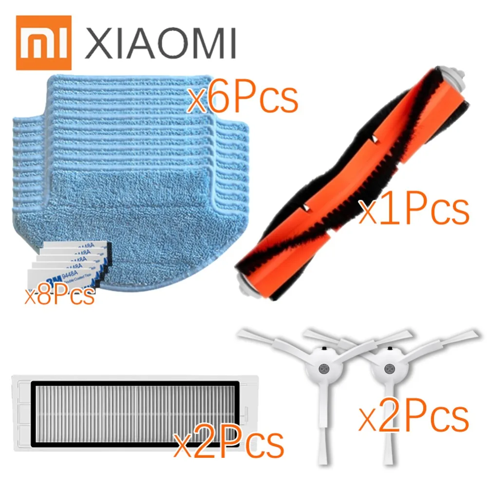 1 компл./19 шт Замена для Xiaomi Mi Запчасти для робота-пылесоса основной рулон щетки hepa фильтр, боковая щетка для швабры